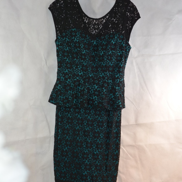 Vintage Black Lace Dress SZ L Cleave - Picture 5 of 8